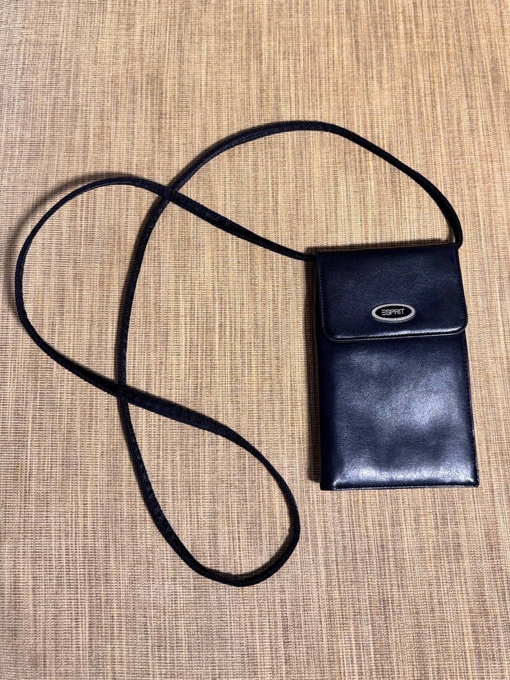Vintage Esprit Black Mini Crossbody Organizer Bag